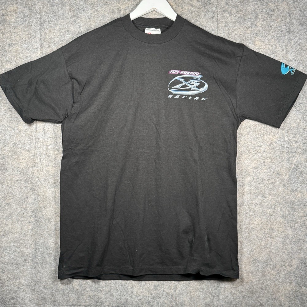 Vintage 90s Jeff Gordon XS Racing APC Video Game Promo T Shirt Mens SIze L 22x30