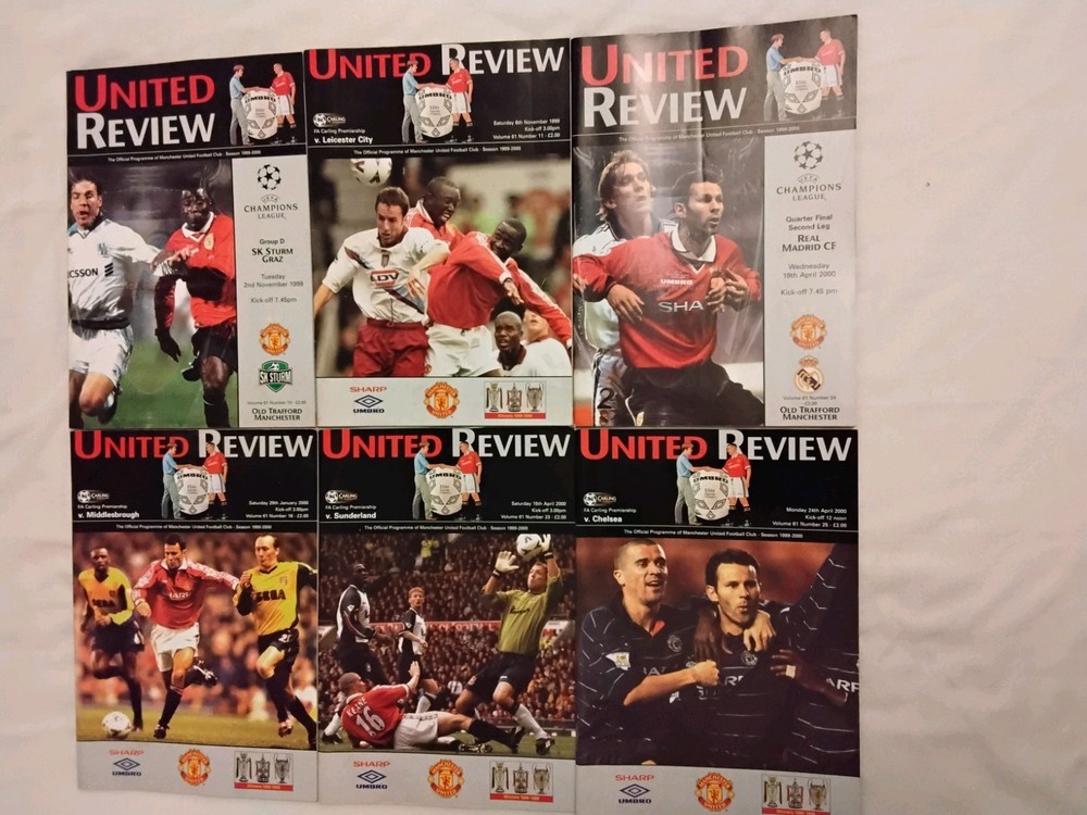 Collection of 34 Manchester United Football Programmes