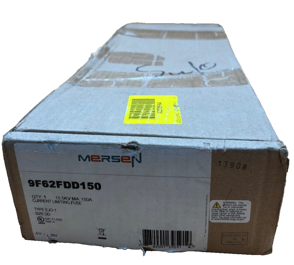 Mersen 9F62FDD150 150A 15.5KV Class E Size DD Current Limiting Fuse New