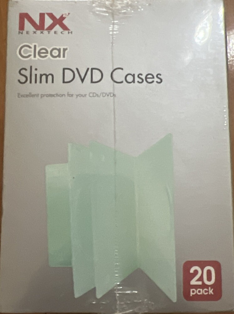 Nextech Slim Clear Cases 20 Pack - Excellent Protection for Your CD's/DVD's New
