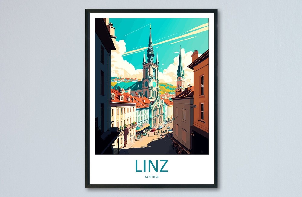 Linz Travel Print Wall Art Linz Wall Hanging Home Dcor Linz Gift Art Lovers