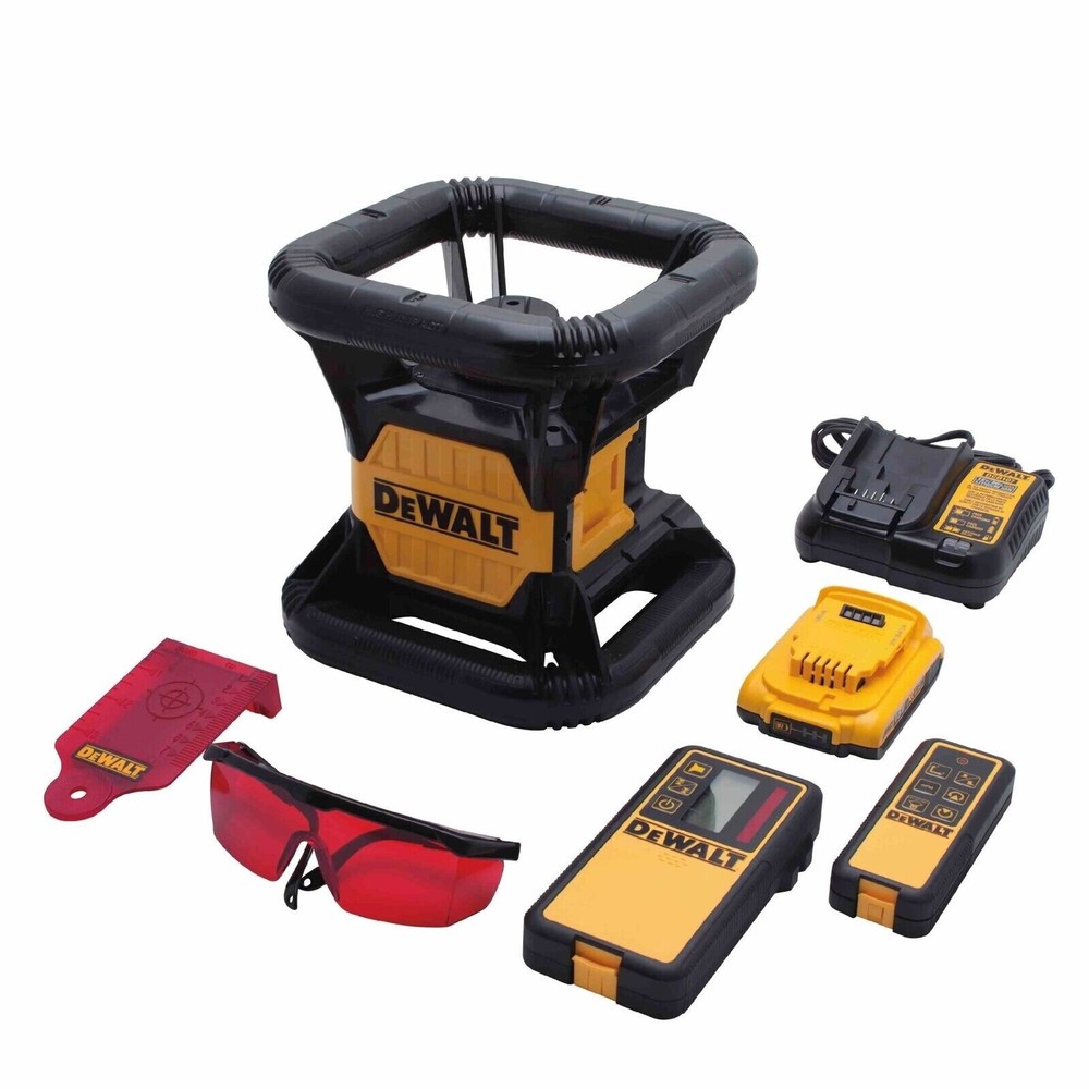 *NEW* DeWALT DW074LR 20V MAX Red Rotary Laser-1500' Foot Range-Self Leveling-Kit