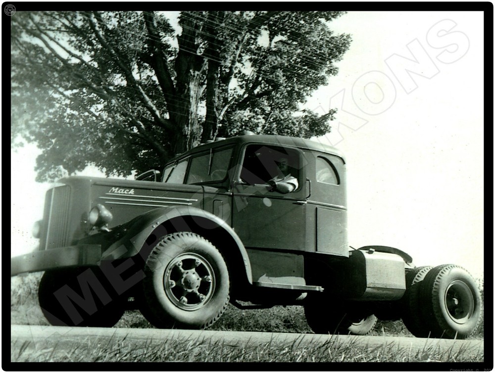 Mack Trucks New Metal Sign: Mack Truck in Lansing, Michigan - 1946