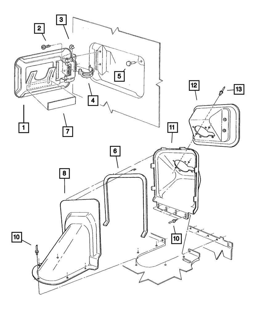 Genuine Mopar Fuel Fill Door 55000819AE