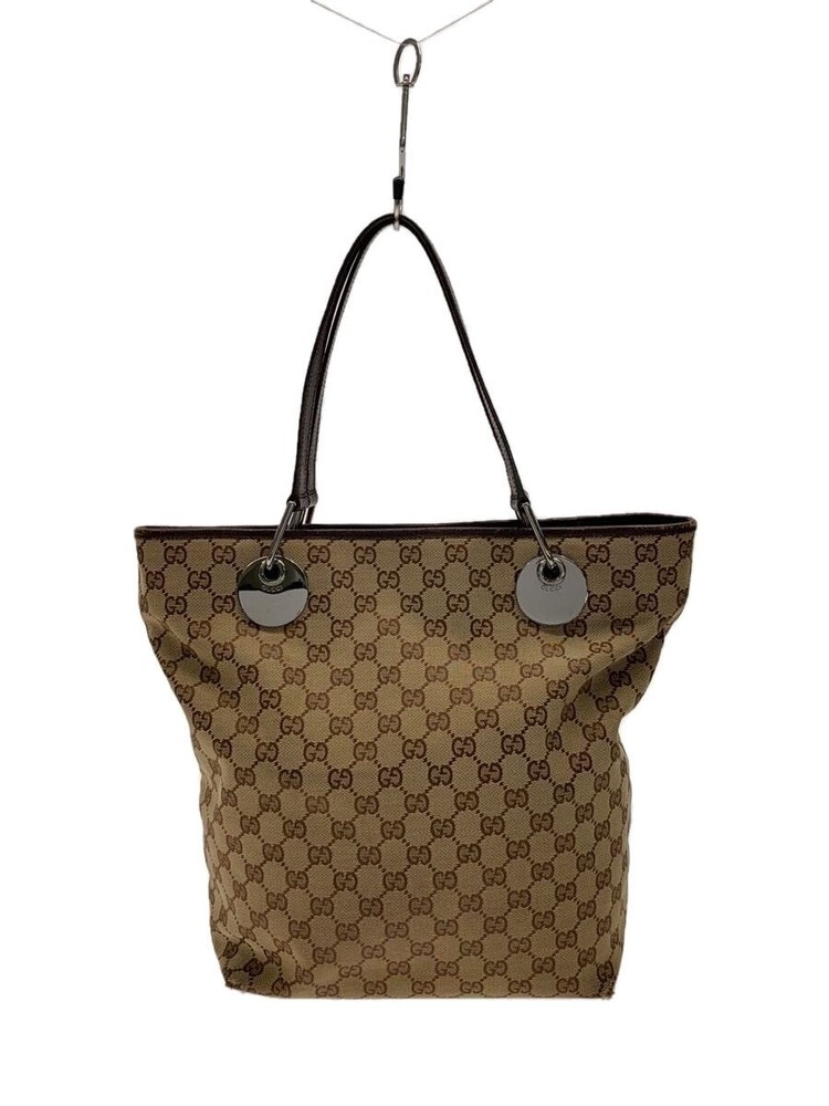GUCCI GG Canvas Tote Bag BEG Japan Import