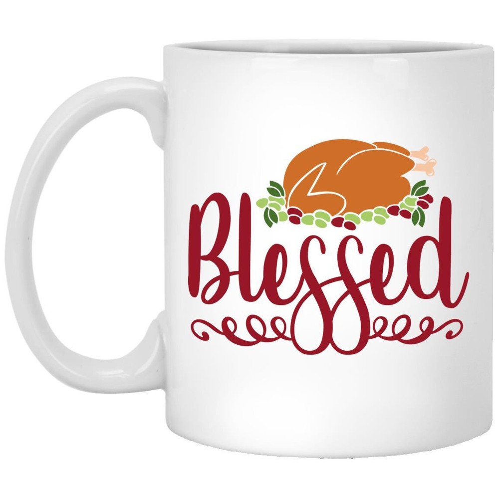 Thanksgiving Mug Blessed Coffee Mugs Gift For Mom Dad Grandma Grandpa Brother