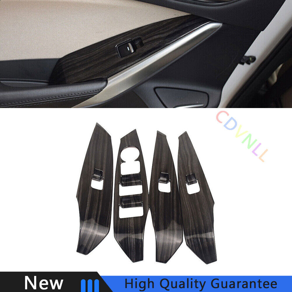 For Mazda 6 Atenza 2014-2016 Wood Grain Window Lock Lift Panel Frame Trim 4PCS