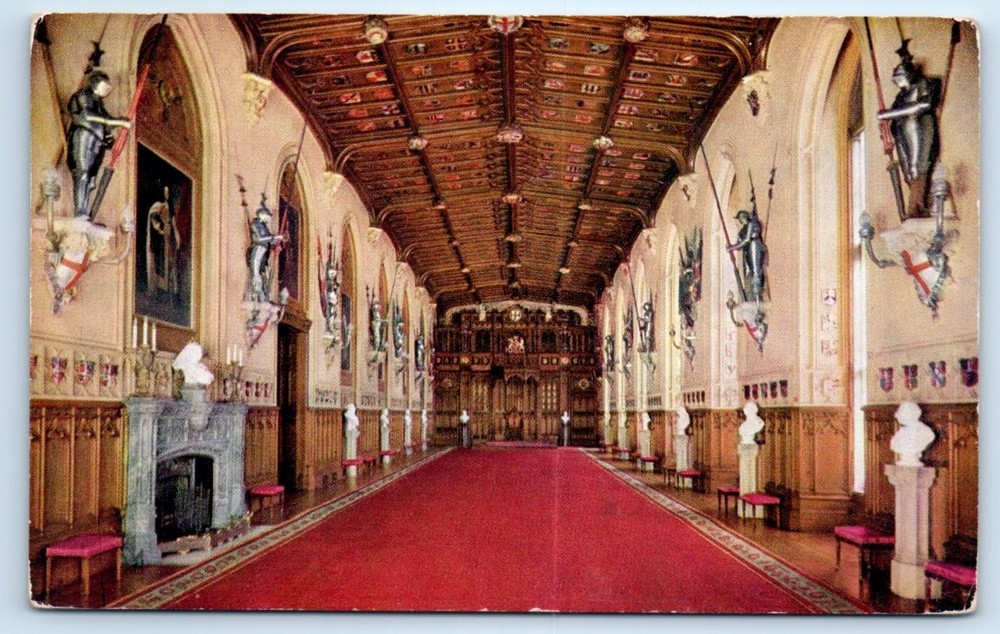 Tuck Oilette - St. George's Hall - Windsor Castle - ENGLAND UK Postcard