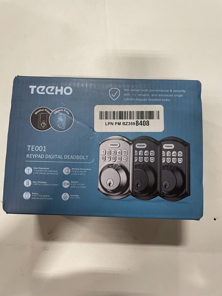 TEEHO TE001 Smart Keyless Entry Deadbolt Lock with Satin Keypad