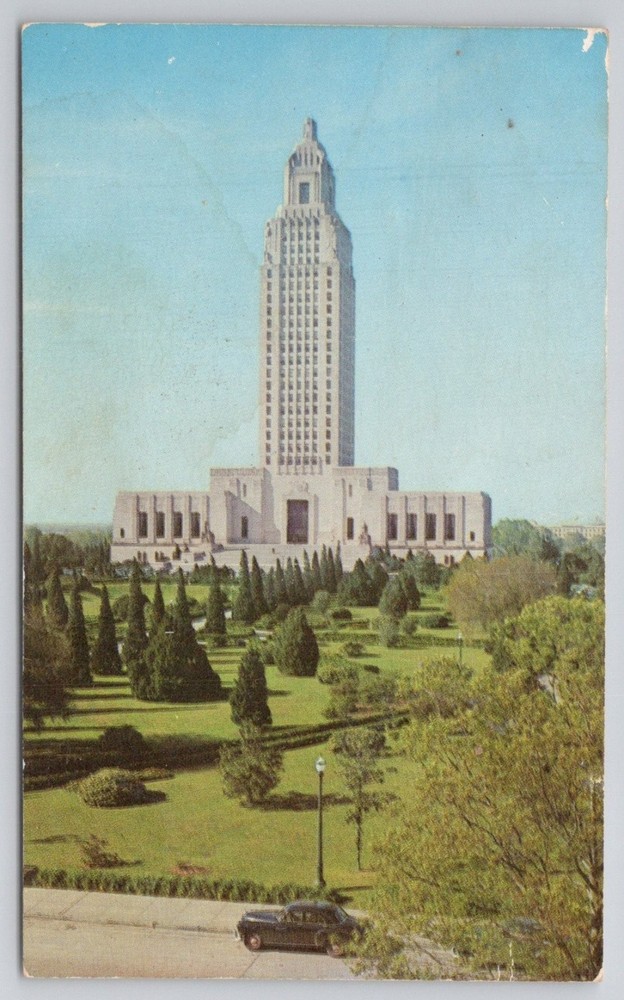 Louisiana State Capitol Building Baton Rouge Plastichrome Postcard