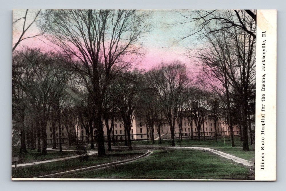 Jacksonville IL-Illinois, IL State Hospital For Insane, Asylum, Vintage Postcard