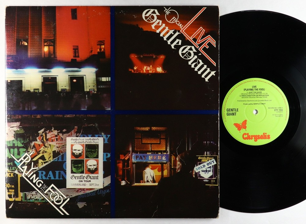Gentle Giant - Playing The Fool 2xLP - Chrysalis UK VG++
