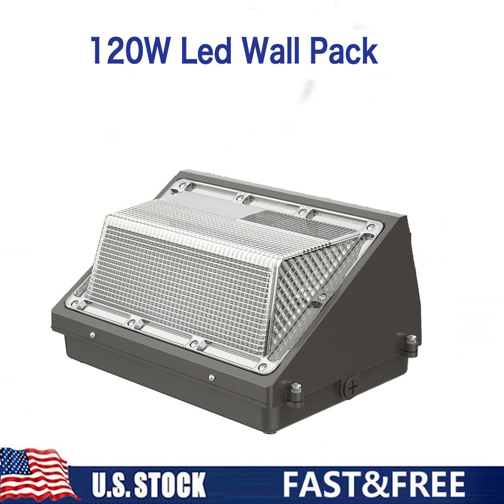 120W LED Wall Pack Security Commercial Industrial Wallpack Light Fixture 5000K