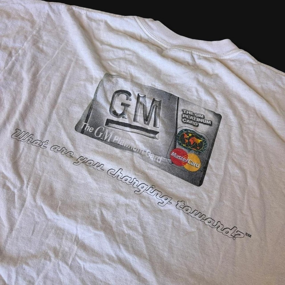 VTG 90s Y2K GM Platinum Card “what are you charging toward?” T-Shirt