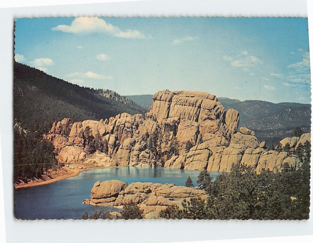Postcard Sylvan Lake Custer State Park Black Hills South Dakota USA