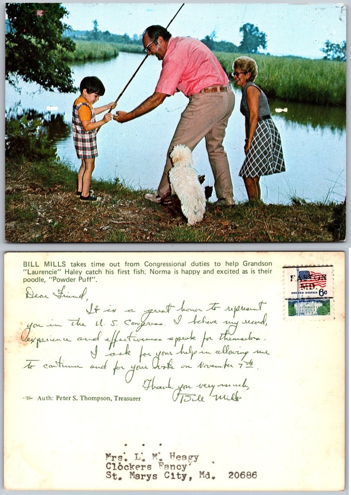 Continental Fishing Scene Postcard
