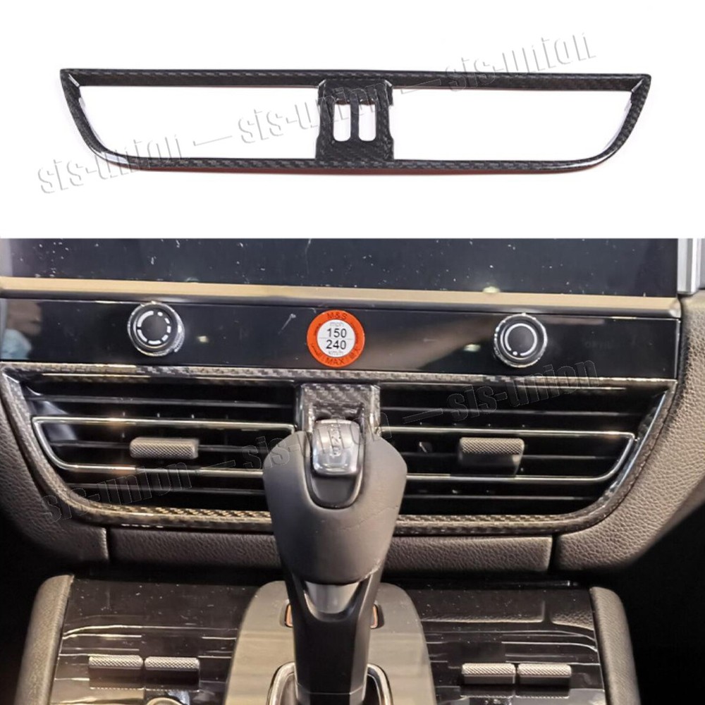 Dry Carbon Fiber Center Console Air Outlet Vent Trim For Porsche Macan 2014-2024