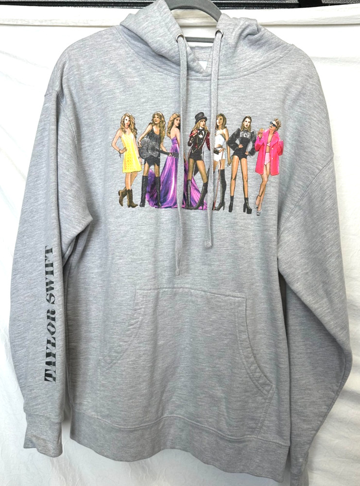 Taylor Swift Large Eras Hoodie Gray Images of Taylor Official Merch Store