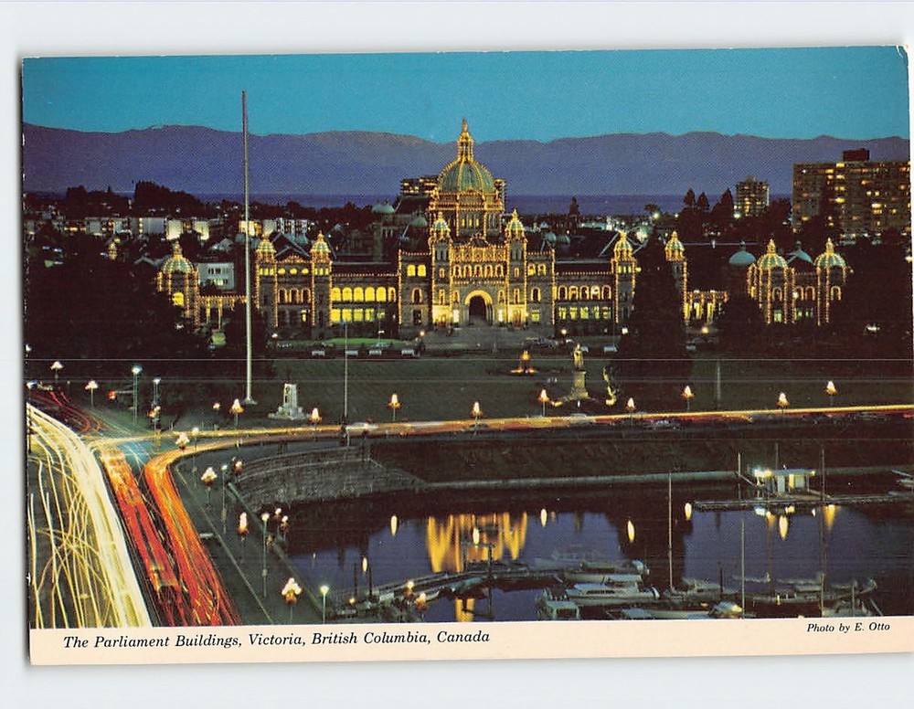 Postcard Parliament Buildings Victoria BC Canada