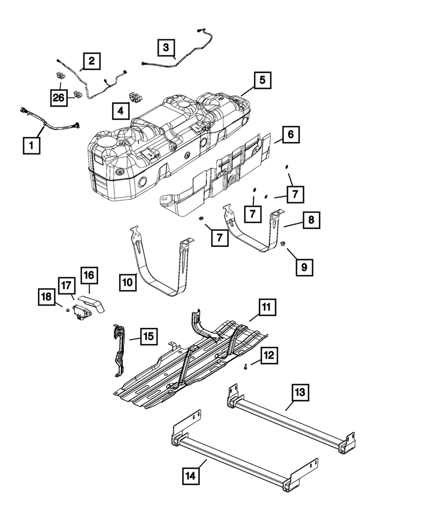 Genuine Mopar Fuel Tank 68408872AB
