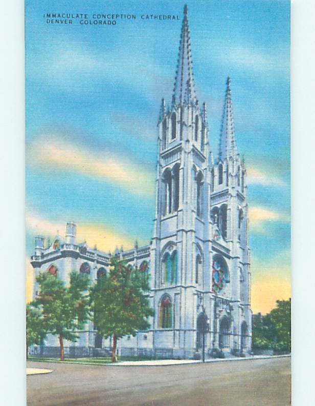 Unused Linen CHURCH SCENE Denver Colorado CO p4698
