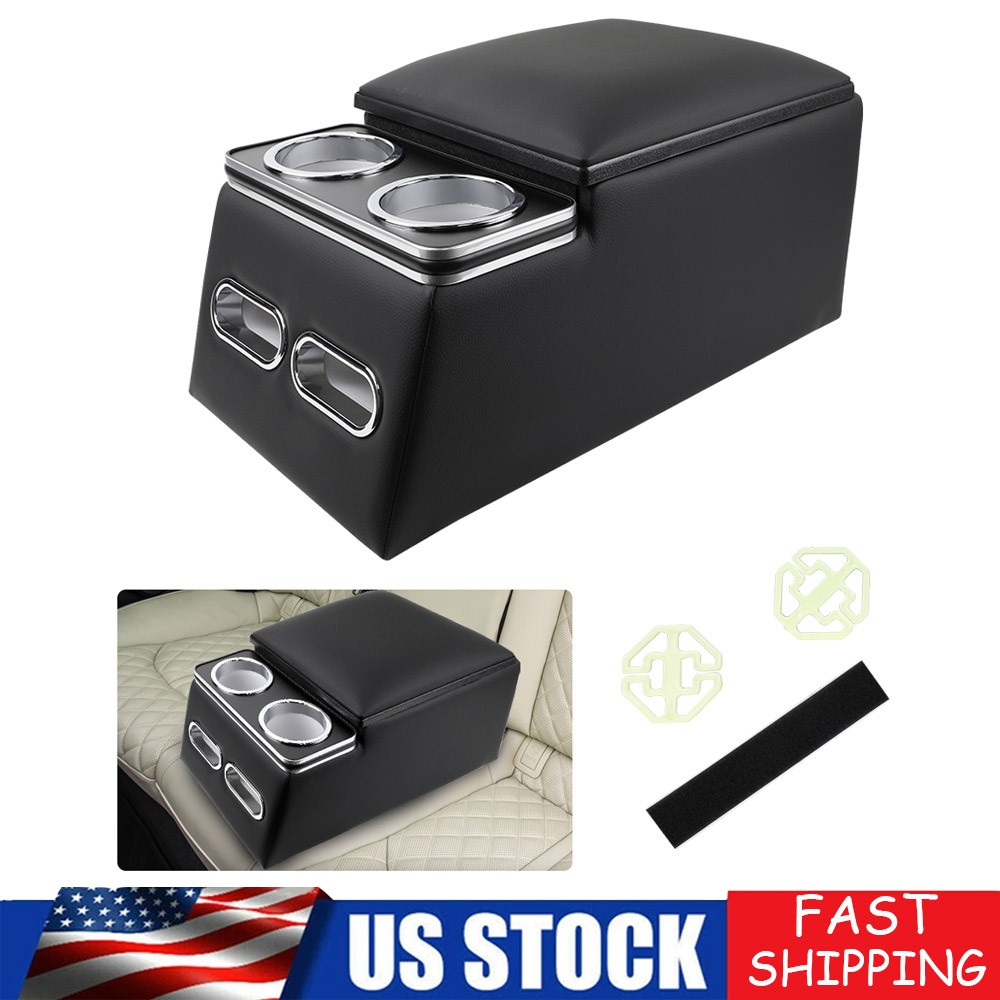 Universal Truck & Car Seat Bench Contractor Center Console Organizer Black