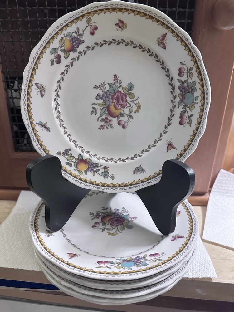( 7 ) Spode Rockingham 7 7/8”Salad Plates Fine Bone China - England 5194-B
