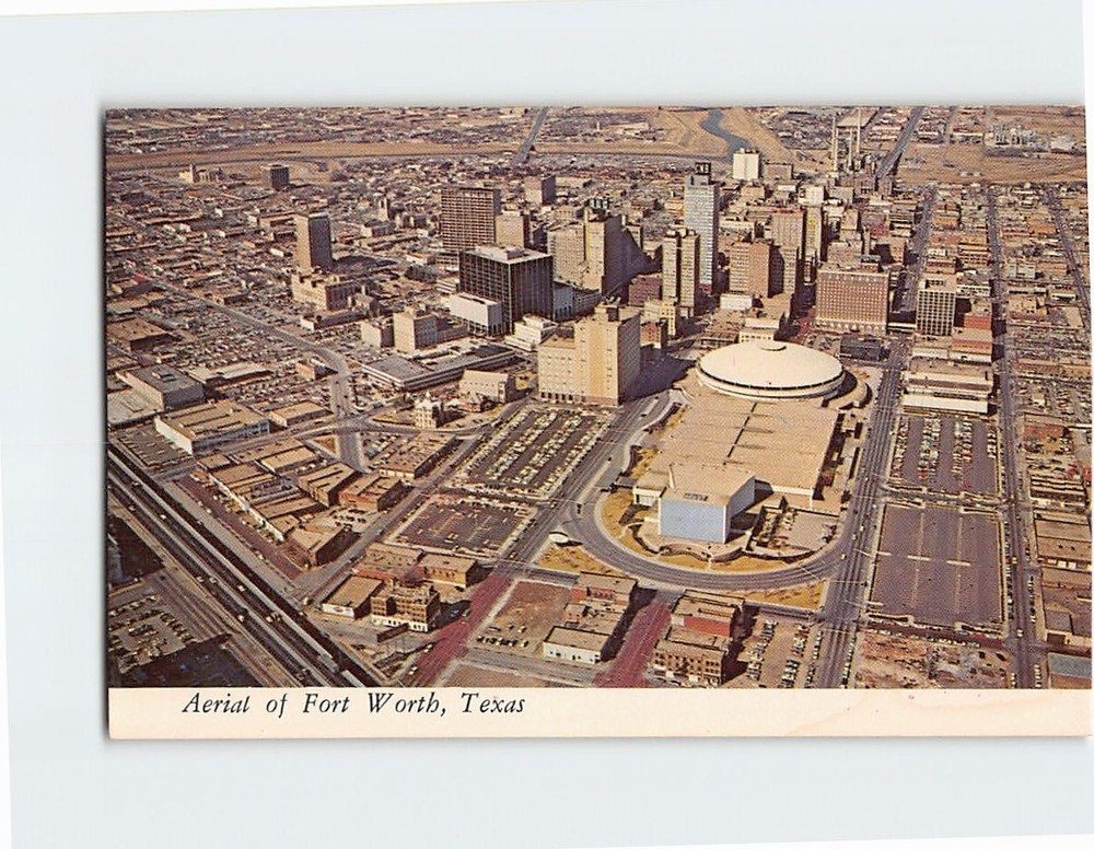 Postcard Aerial of Fort Worth Texas USA