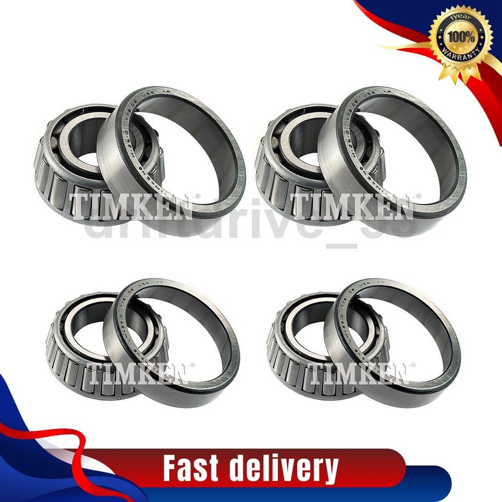 Front Inner Outer Wheel Bearing and Race Set Fits 1969 Ford Mustang
