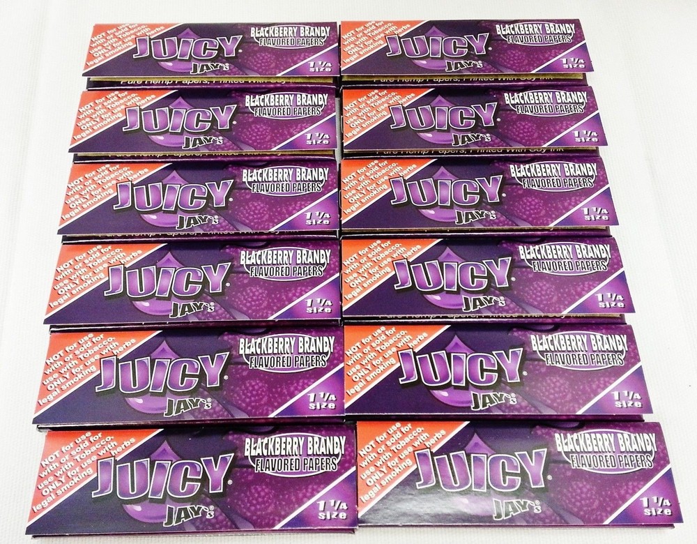12-Pack Juicy Jay Blackberry Brandy 1 1/4 Papers Free Shipping Included