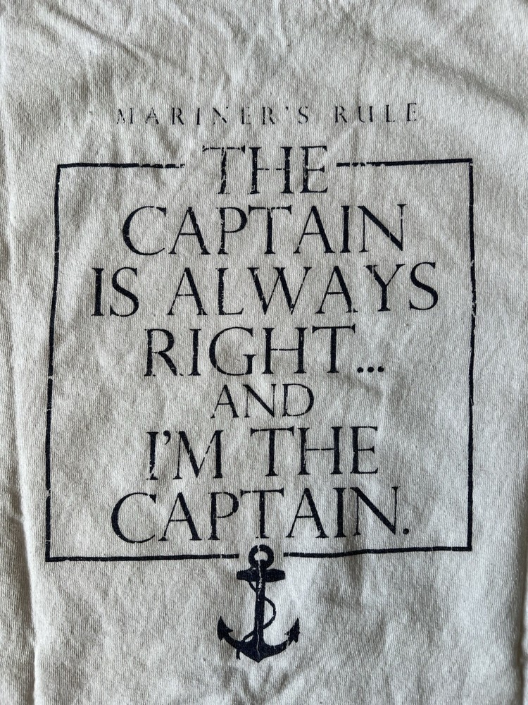 SS T-SHIRT - Comfort Colors-Beaufort NC - Mariner's Rule - Knit - White - Medium