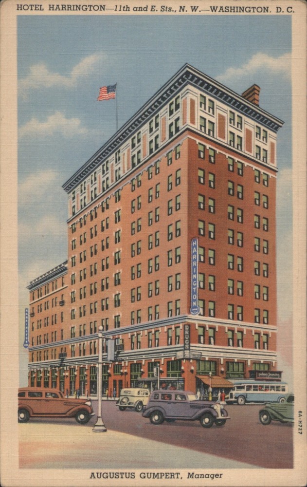 Washington, District of Columbia DC Hotel Harrington, 11th E. Sts., NW Vintage