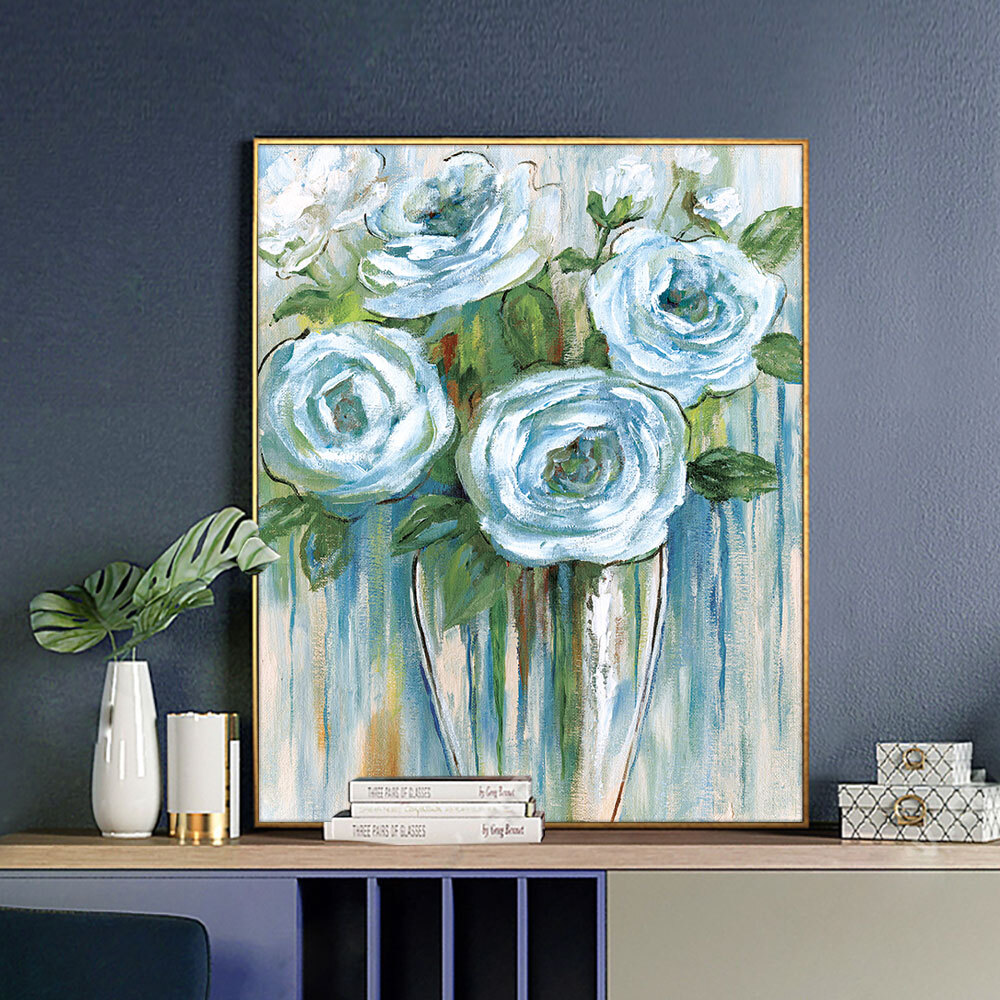 Abstract Flower Textural Knife Painting Hand Painted Oil Painting On Canvas