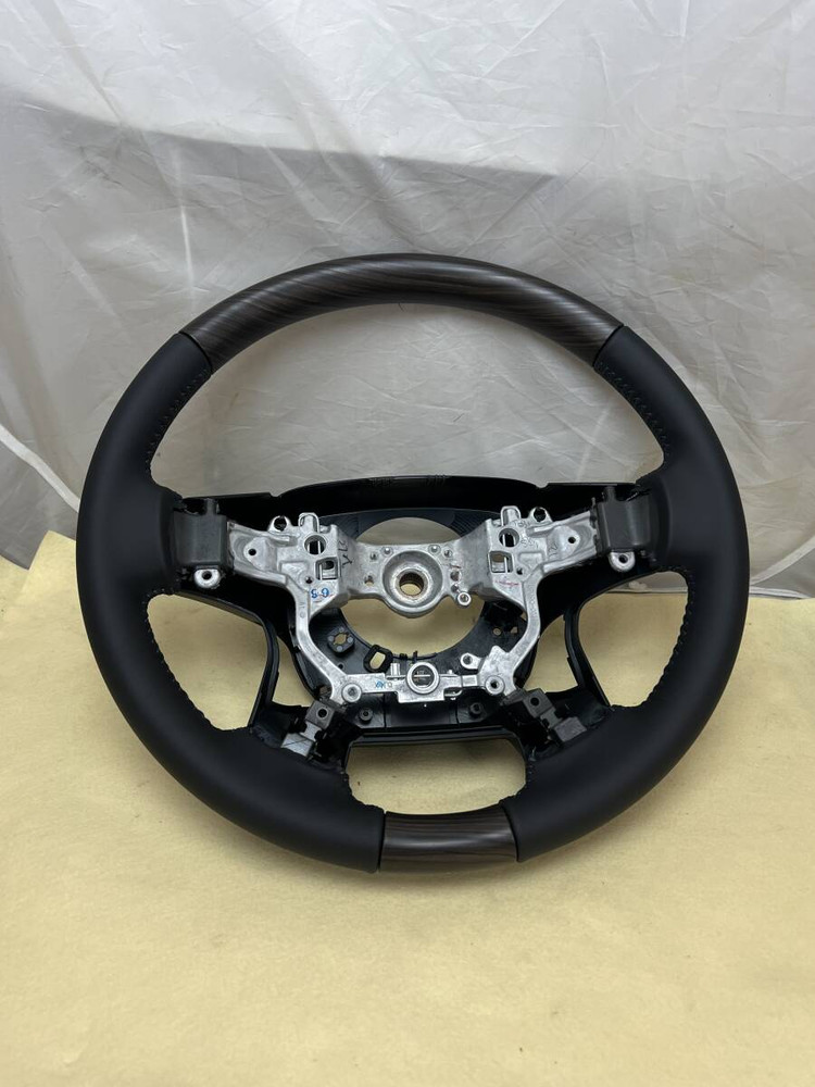 Land Cruiser 200 Facelift Wood Leather Steering Wheel OEM Genuine 2016-2021