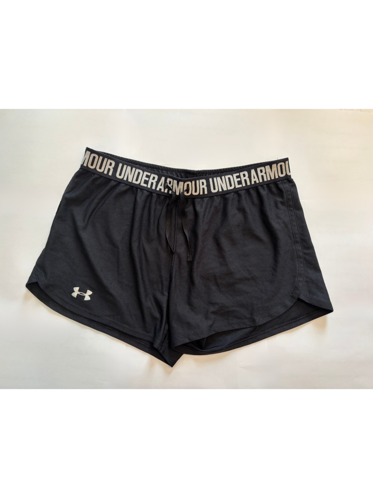 Under Armour Black Women's Logo Waistband Athletic Shorts- Size Small