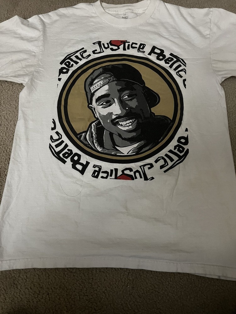 Poetic Justice Tupac Shakur Graphic T Shirt Hip Hop Rap L