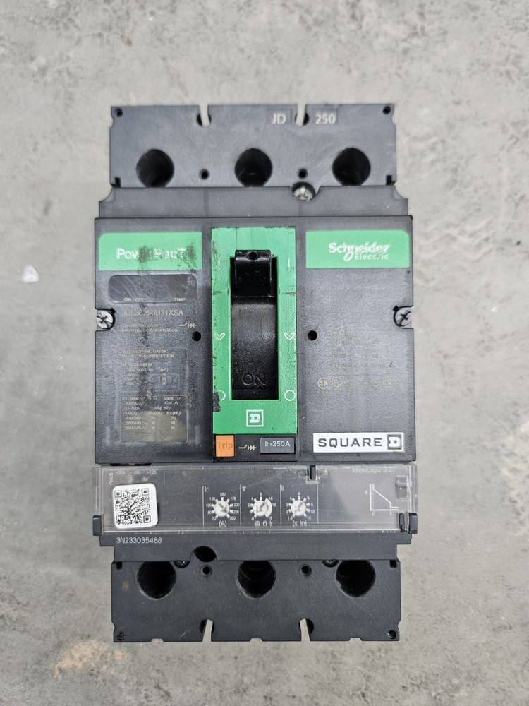 Square D JDL36250U31XSA 250 Amp 600V 3 Pole Circuit Breaker