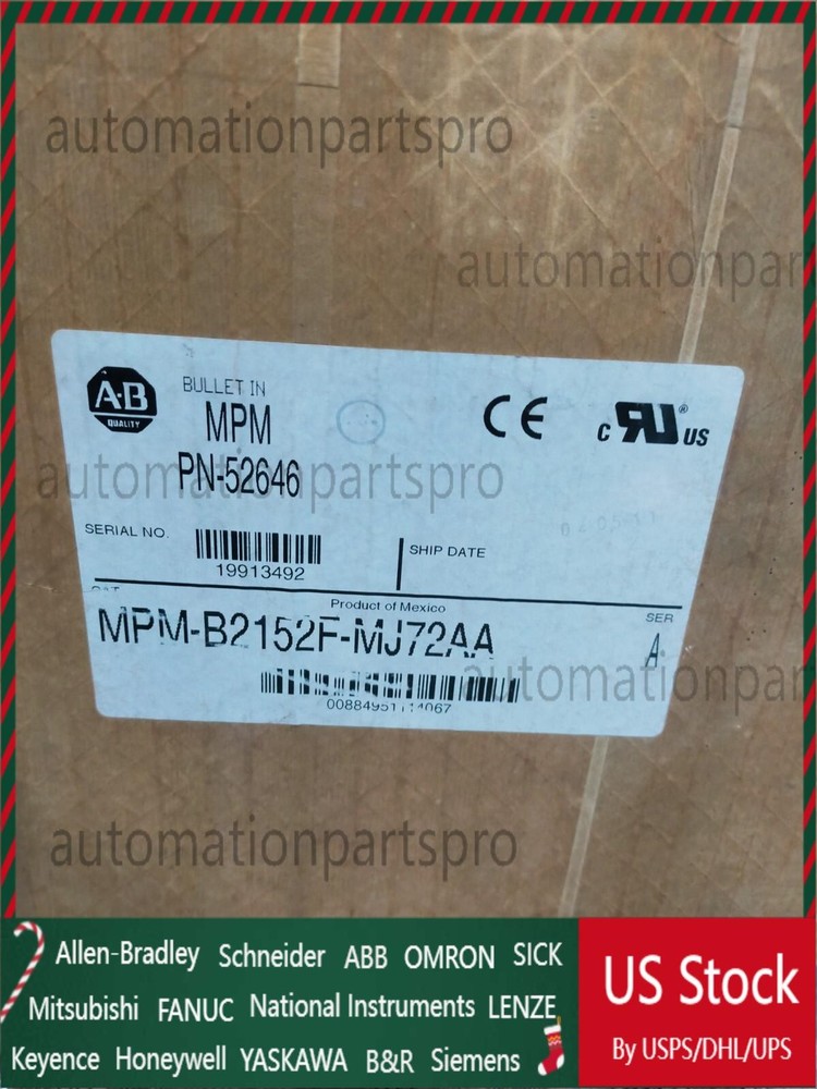 Allen-Bradley MPM-B2152C-MJ72AA SER. A Servo Motors Product, 460V  US Free Tax