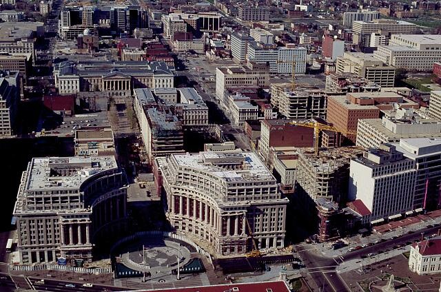 Photo:Washington D.C. 1980s Aerial View Downtown Construction