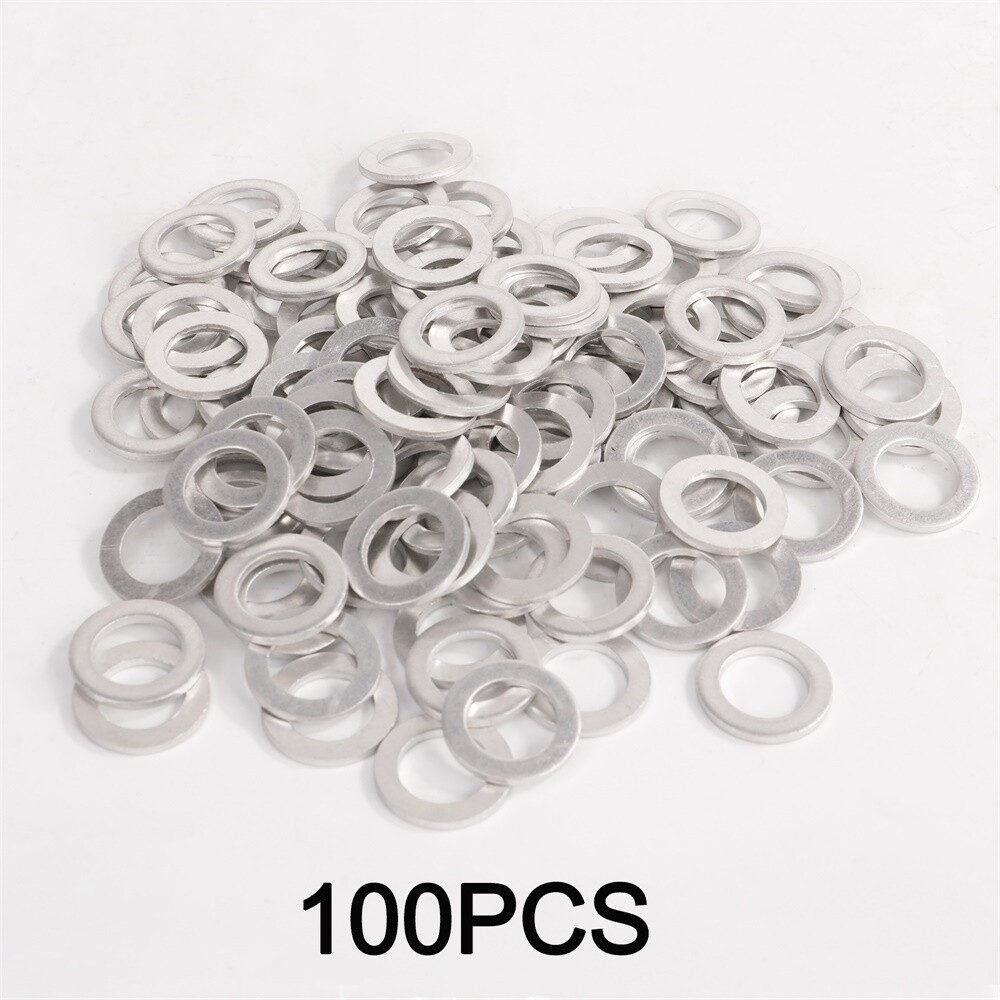 100X 14mm Oil Drain Plug Crush Washers Compatible with Honda Acura