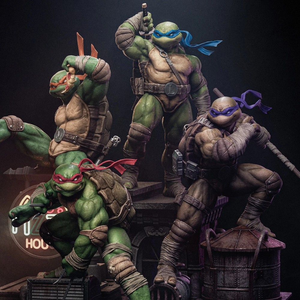 TMNT Fan Art Resin Statue Pro Painted 1/6 Scale Made To Order CA3D