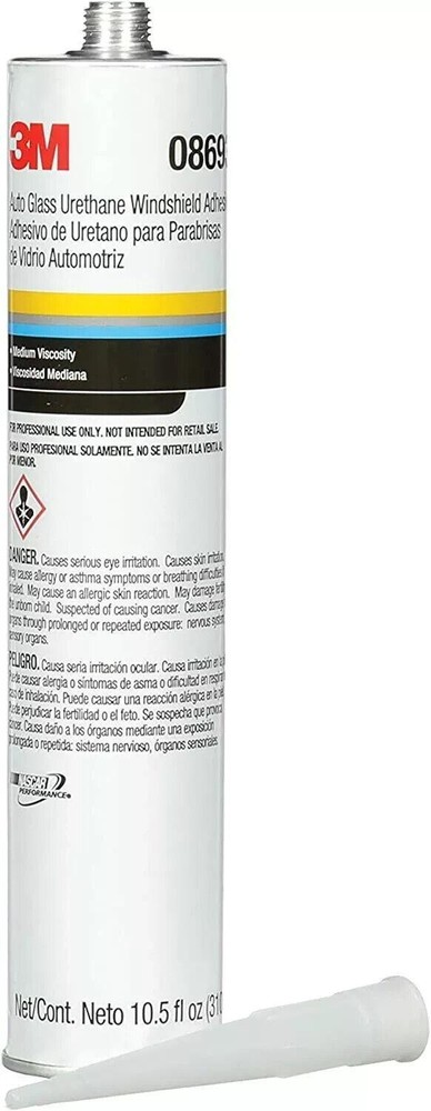 3m Auto Glass Urethane Windshield Adhesive Cartridge, 08693, 10.5 Fl Oz - Black