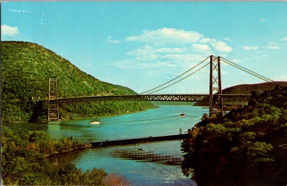 Pre-1980 BRIDGE SCENE Cortlandt - Stony Point Near Peekskill New York NY BB9354