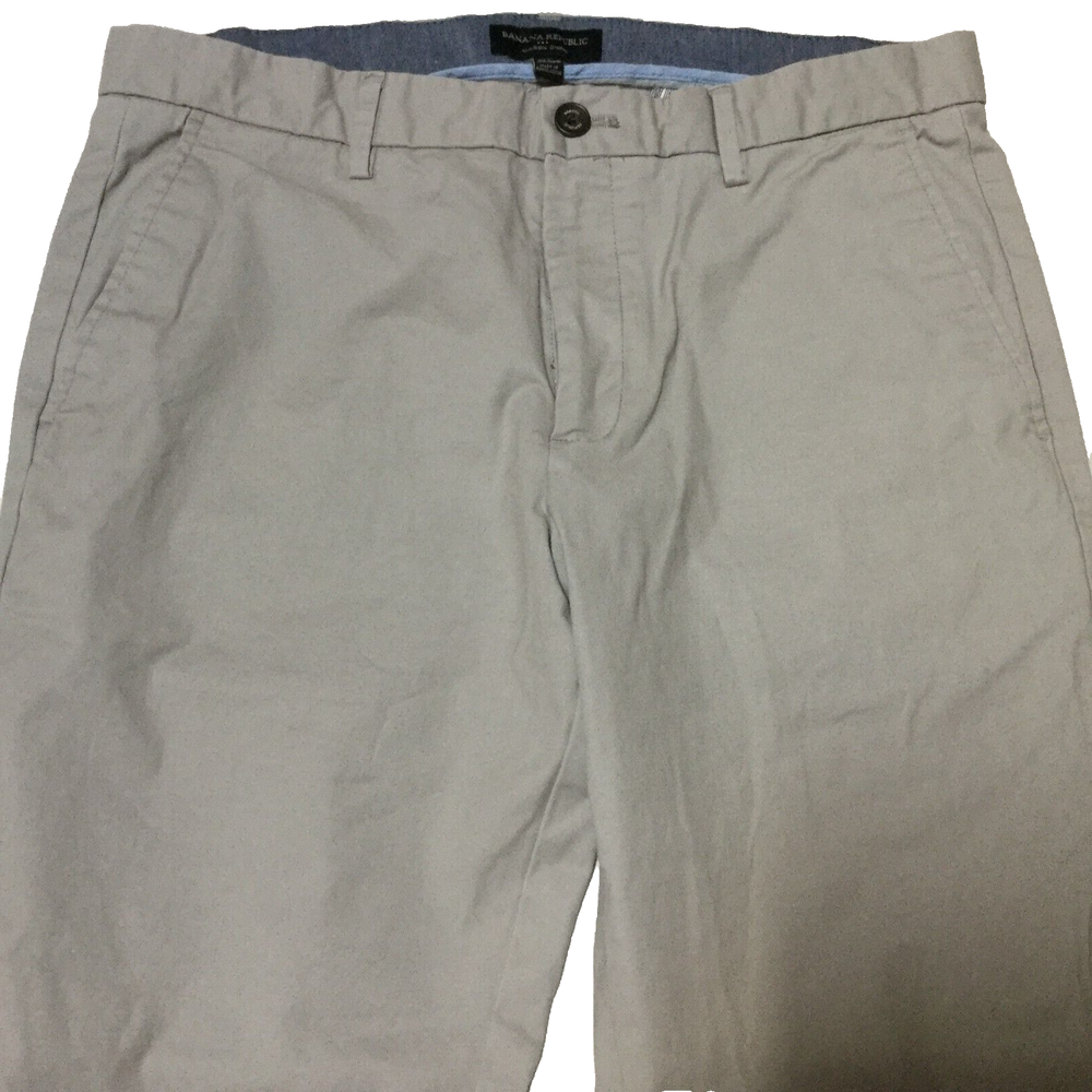 Banana Republic Men Size 33 X 30 Mason Chino Pants Khaki Beige Stretch 4 Pockets