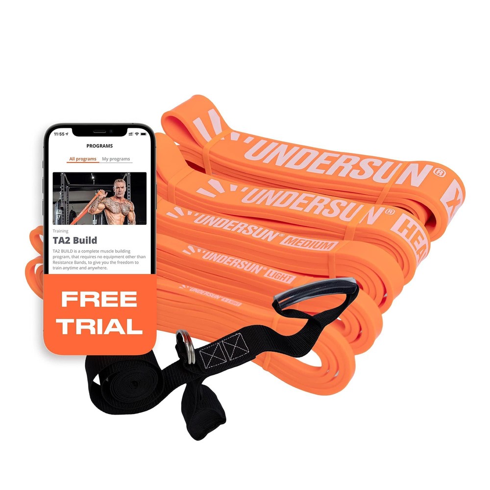 5-Level Heavy Resistance Bands with Door Anchor for Full-Body Workouts