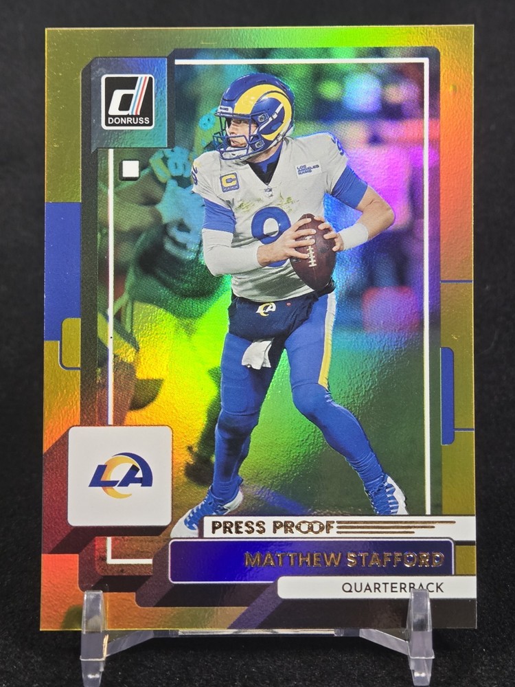 2022 Panini Donruss MATTHEW STAFFORD Gold Holo Press Proof #17 Rams