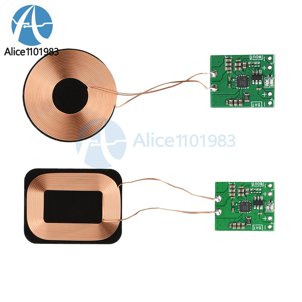 5W Wireless Charging Receiver Module PCBA Circuit Board Coil for Li-ion Battery