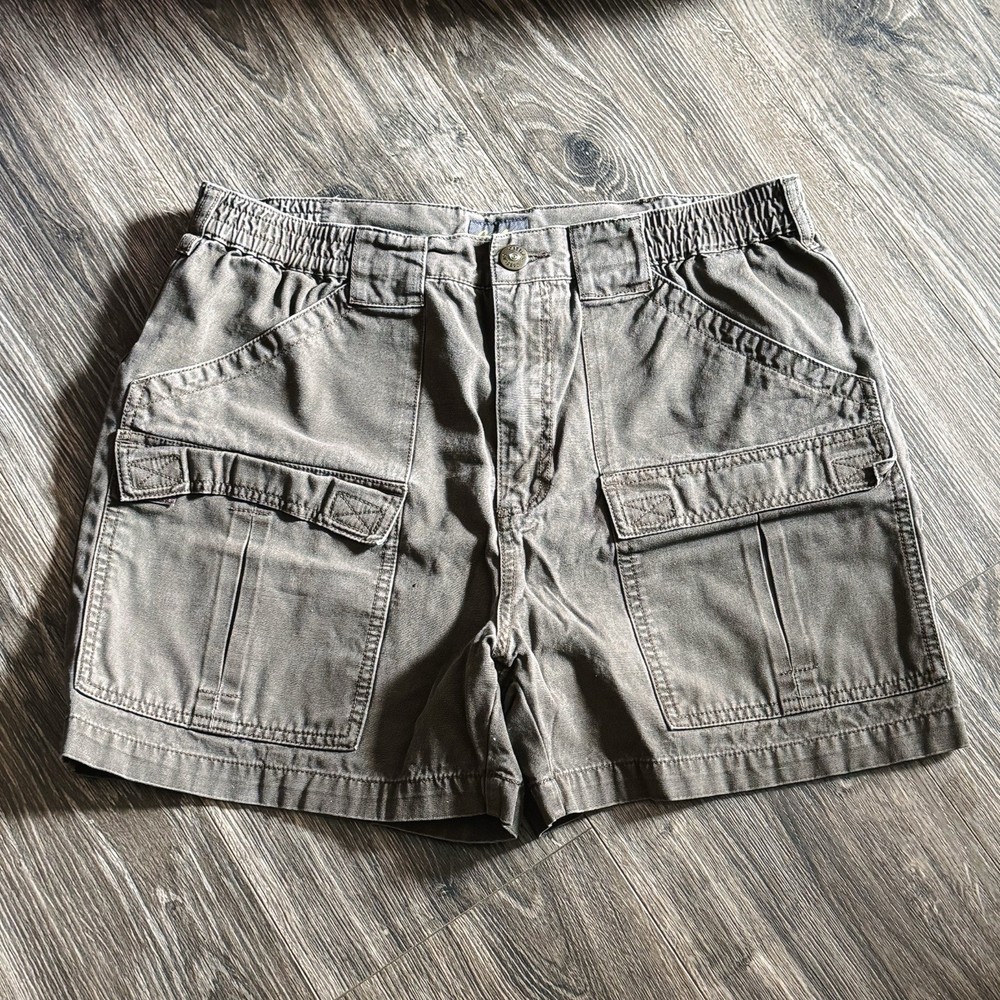 Cabela’s Khaki Olive Utility Men’s Cargo Shorts Size 34 ￼