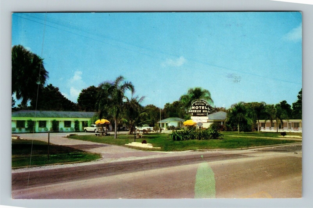 Clearwater FL-Florida, Breeze Hill Motel, Vintage Postcard
