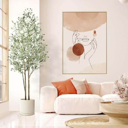 6ft Artificial Olive Tree with Wood Trunk & Realistic Fruits
